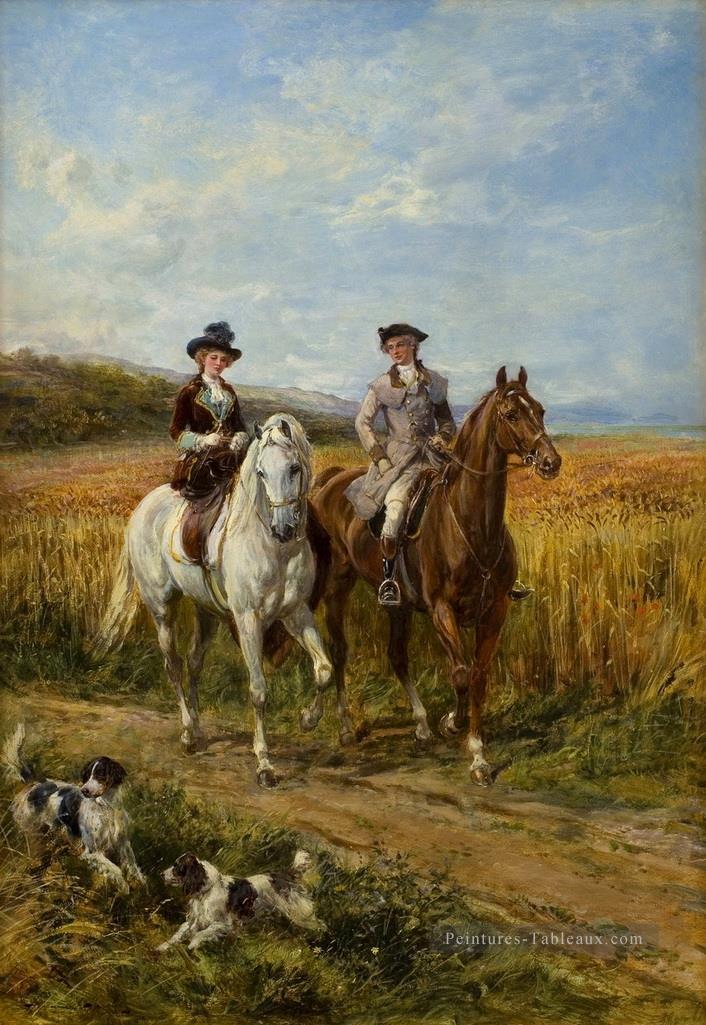 The Morning Ride 3 Heywood Hardy hunting Peintures à l'huile